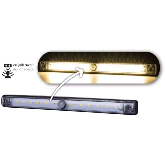 Interior Lighting Lamp With Motion Sensor (LED) White 12 / 24V Universal
