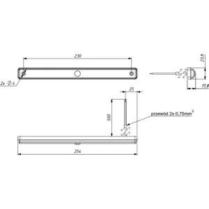 Luz de Iluminación Interior con Detector de Movimiento (LED) Blanca 12 / 24V Universal