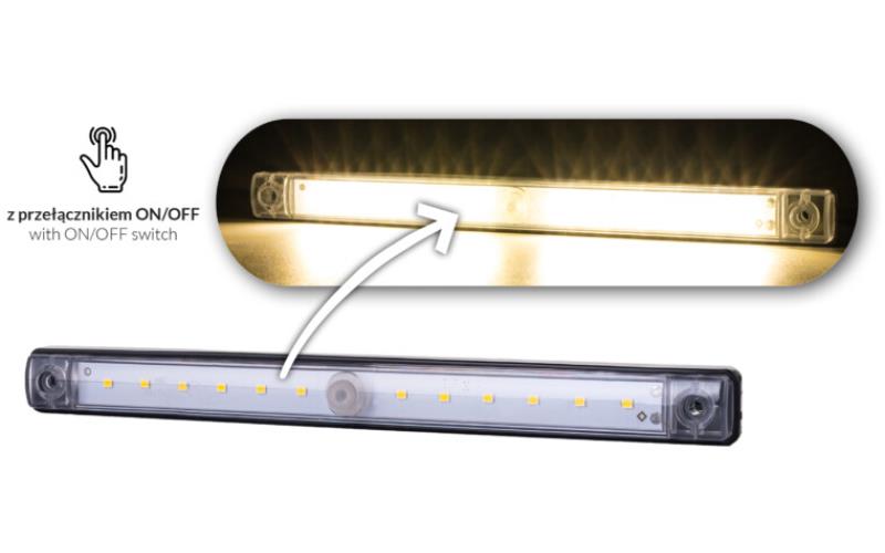 Luz de Iluminación Interior con Interruptor (LED) Blanca 12 / 24V Universal