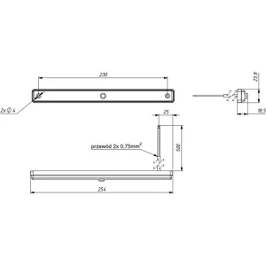Interior Lighting Lamp With Switch (LED) White 12 / 24V Universal