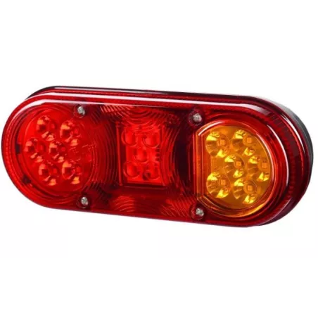 Rear Multifunction Light With Number Plate Lighting (LED) Orange - Red 12 / 24V Right