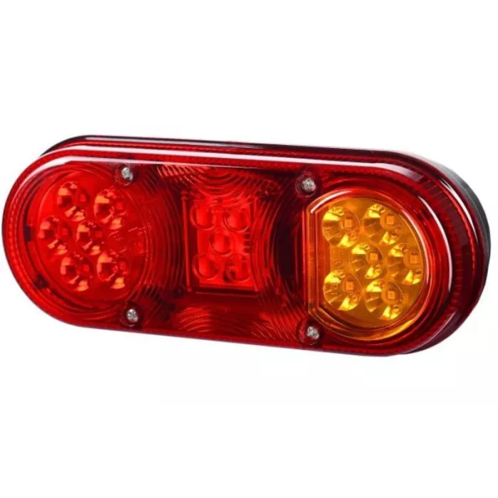 Integrierte Rückleuchte, Ohne Kennzeichenleuchte (LED) Orange - Rot 12 / 24V Rechts