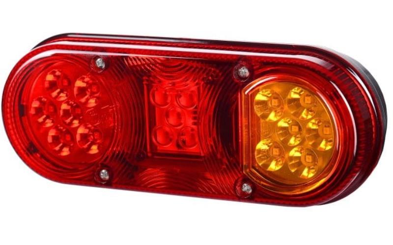 Integrierte Rückleuchte, Ohne Kennzeichenleuchte (LED) Orange - Rot 12 / 24V Rechts