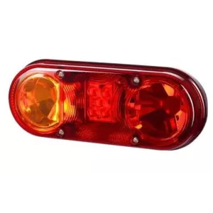 Rear Multifunction Light With Number Plate Lighting (LED) Orange - Red 12 / 24V Right
