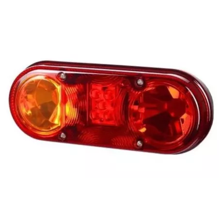 Luz Combinada Trasera, (con Iluminación de MatrÍcula) (LED) Amarilla - Roja 12 / 24V Derecho