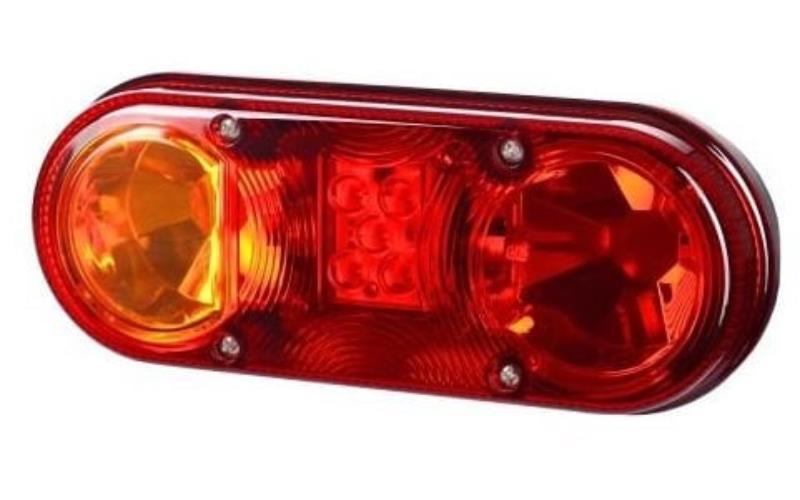 Luz Combinada Trasera, (con Iluminación de MatrÍcula) (LED) Amarilla - Roja 12 / 24V Derecho