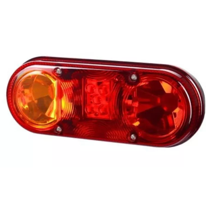 Rear Multifunction Light With Number Plate Lighting (LED) White - Orange - Red 12 / 24V Left