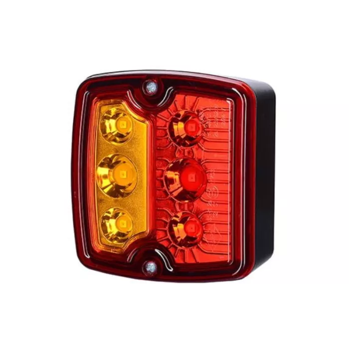 Feu Multifonction Arrière, Sans Feu / Éclairage de Plaque d'immatriculation (LED) Orange - Rouge 12 / 24V Universel