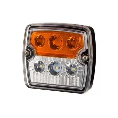 Multifunction Front Light, Narrow Base (LED) White - Orange 12 / 24V Universal