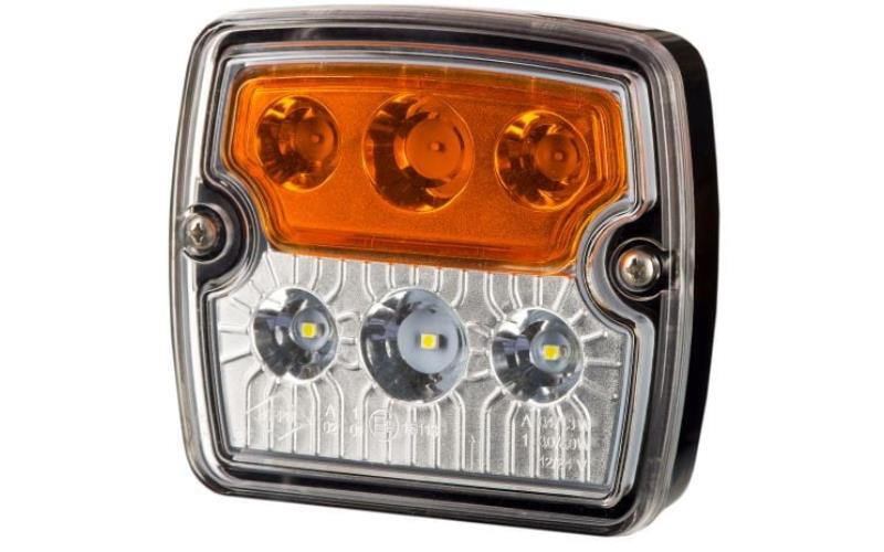 Multifunction Front Light, Narrow Base (LED) White - Orange 12 / 24V Universal