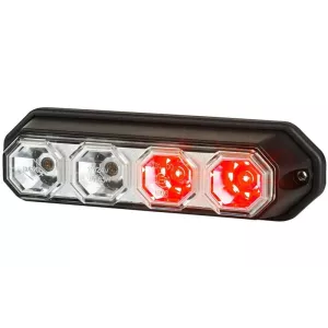 Integrierte Rückleuchte, 3-Funktions (LED) Orange - Rot 12 / 24V Universal