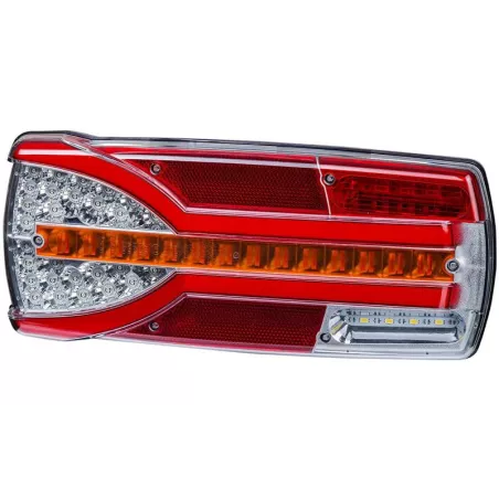 Multifunction Rear Lamp, 7-function, Number Plate Light Is Powered By A Separate Cable (LED) White - Orange - Red 12 / 24V Left