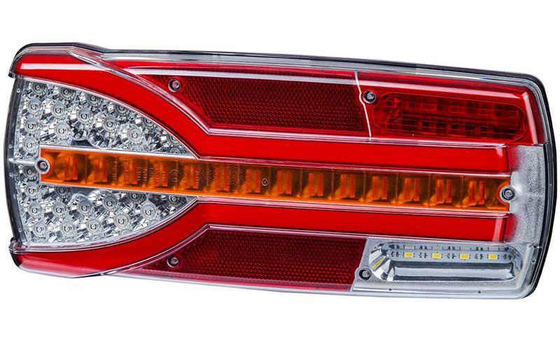 Feu Combiné 7-fonctions Avec Clignotant à Défilement / Dynamique (LED) Blanc - Orange - Rouge 12 / 24V Gauche