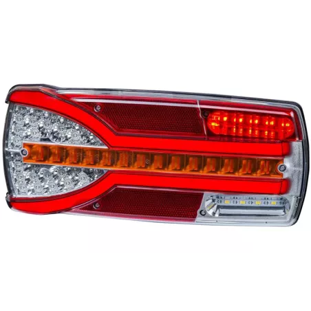 Multifunction Rear Lamp, 7-function, Number Plate Light Is Powered By A Separate Cable (LED) White - Orange - Red 12 / 24V Left