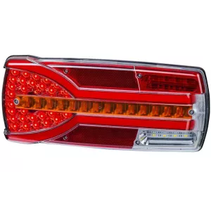 ЗАДНИЙ КОМБИНИРОВАННЫЙ ФОНАРЬ (LED) БЕЛЫЙ - ОРАНЖЕВЫЙ - КРАСНЫЙ 12 / 24V ЛЕВАЯ