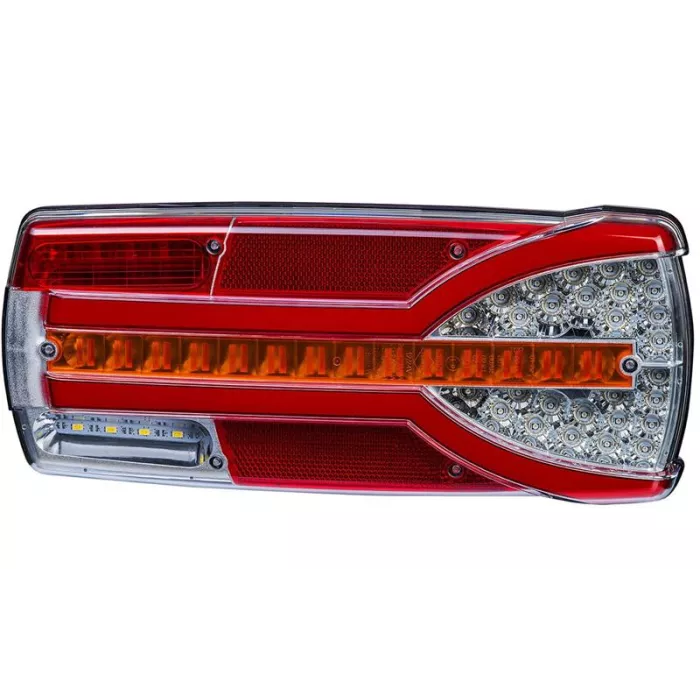 Feu Combiné 7-fonctions Avec Clignotant à Défilement / Dynamique (LED) Blanc - Orange - Rouge 12 / 24V Droit