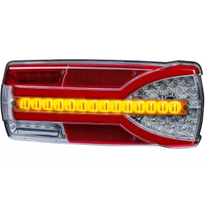 ЗАДНИЙ КОМБИНИРОВАННЫЙ ФОНАРЬ (LED) БЕЛЫЙ - ОРАНЖЕВЫЙ - КРАСНЫЙ 12 / 24V ПРАВАЯ