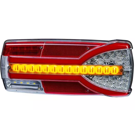 ЗАДНИЙ КОМБИНИРОВАННЫЙ ФОНАРЬ (LED) БЕЛЫЙ - ОРАНЖЕВЫЙ - КРАСНЫЙ 12 / 24V ПРАВАЯ