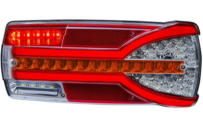 ЗАДНИЙ КОМБИНИРОВАННЫЙ ФОНАРЬ (LED) БЕЛЫЙ - ОРАНЖЕВЫЙ - КРАСНЫЙ 12 / 24V ПРАВАЯ