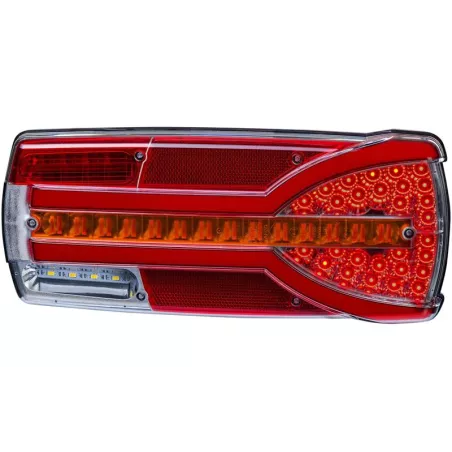 Multifunction Rear Lamp, 7-function, Number Plate Light Is Powered By A Separate Cable (LED) White - Orange - Red 12 / 24V Right