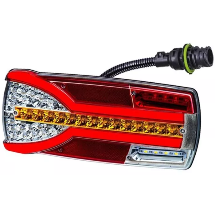 Rear Tail Lamp With 7-pin Connector And Dynamic Indicator (LED) 12 / 24V LH