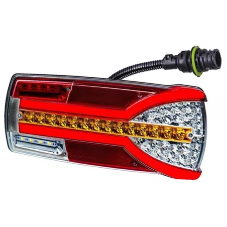 Rear Tail Lamp With 7-pin Connector And Dynamic Indicator (LED) 12 / 24V LH
