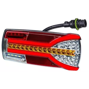 Tail Lamp With 7-pin Connector And Dynamic Indicator (LED) White - Orange - Red 12 / 24V Right