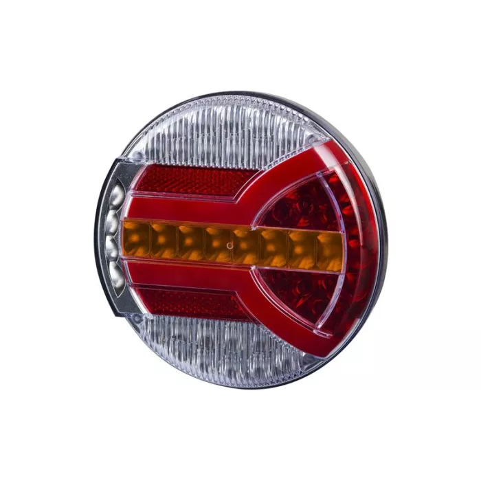Lampa Zespolona Tylna 4-funkcyjna (LED) Biało - Pomarańczowo - Czerwony 12 / 24V Uniwersalna