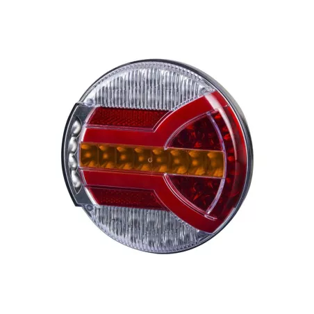 Lampa Zespolona Tylna 4-funkcyjna (LED) Biało - Pomarańczowo - Czerwony 12 / 24V Uniwersalna