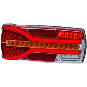 Multifunction Rear Lamp, 7-function, Number Plate Light Is Powered By A Separate Cable (LED) White - Orange - Red 12 / 24V Left