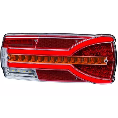 Multifunction Rear Lamp, 7-function, Number Plate Light Is Powered By A Separate Cable (LED) White - Orange - Red 12 / 24V Right