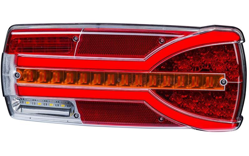 Lampa Zespolona 7-funkcyjna z Dynamicznym Kierunkowskazem (LED) Biało - Pomarańczowo - Czerwony 12 / 24V Prawa