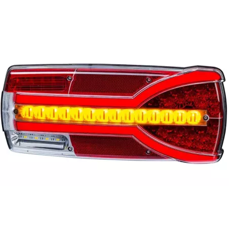 Multifunction Rear Lamp, 7-function, Number Plate Light Is Powered By A Separate Cable (LED) White - Orange - Red 12 / 24V Right