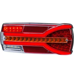 Feu Combiné 7-fonctions Avec Clignotant à Défilement / Dynamique (LED) Blanc - Orange - Rouge 12 / 24V Droit