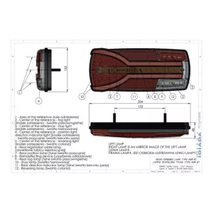 Multifunction Rear Lamp, 7-function, Number Plate Light Is Powered By A Separate Cable (LED) White - Orange - Red 12 / 24V Right