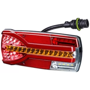 Integrierte Rückleuchte Mit Elektrischer Leitung, Mit Kennzeichenleuchte (LED) Weiß - Orange - Rot 12 / 24V Gauche