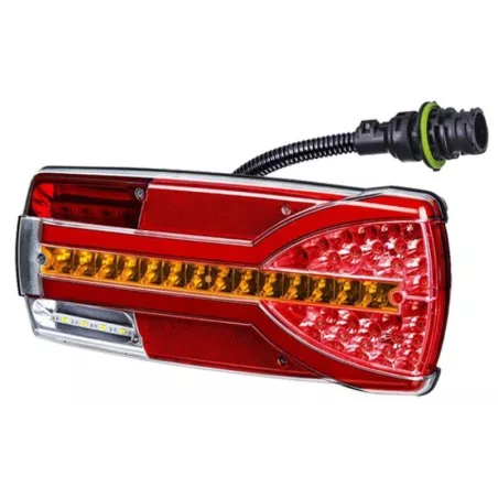 Heckrückleuchte Mit Dynamischem Blinker (LED) Weiß - Orange - Rot 12 / 24V Rechts