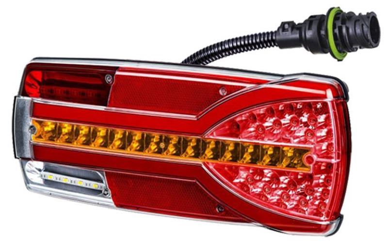 Tail Lamp With Dynamic Indicator (LED) White - Orange - Red 12 / 24V Right