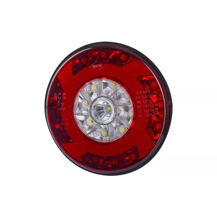 Lampa Zespolona Tylna 5-funkcyjna (LED) Biało - Czaerwony 12 / 24V Uniwersalna