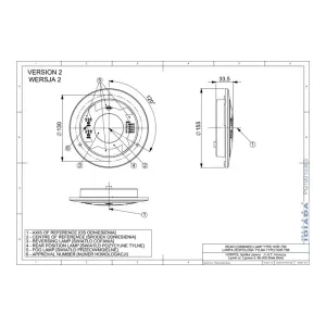 Feu Multifonction Arrière (LED) Blanc - Rouge 12 / 24V Universel