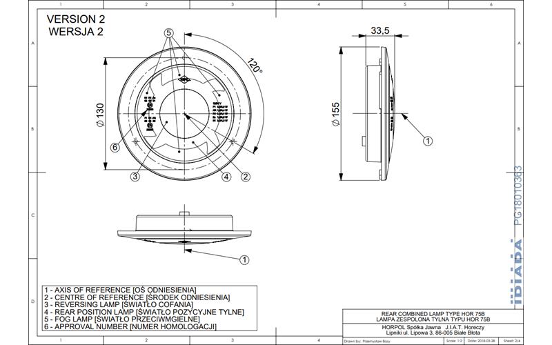 Feu Multifonction Arrière (LED) Blanc - Rouge 12 / 24V Universel