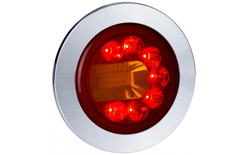 Integrierte Rückleuchte (LED) Orange - Rot 12 / 24V Gauche