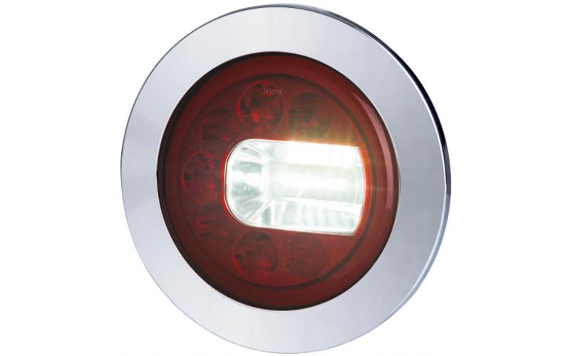 Feu Multifonction Arrière (LED) Blanc - Rouge 12 / 24V Droit