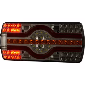Lampa Zespolona Ze światłem Oświetlenia Tablicy Rejestracyjnej Dolne (LED) Biało - Pomarańczowo - Czerwony 12 / 24V Prawy