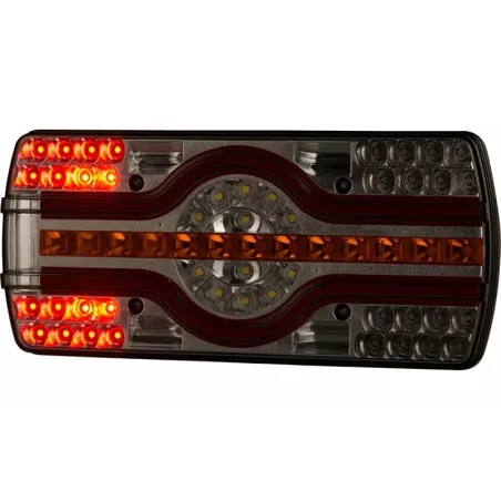 Feu Multifonction (LED) Blanc - Orange - Rouge 12 / 24V Droit