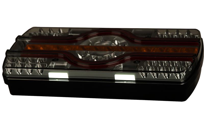 Lampa Zespolona Ze światłem Oświetlenia Tablicy Rejestracyjnej Dolne (LED) Biało - Pomarańczowo - Czerwony 12 / 24V Prawy