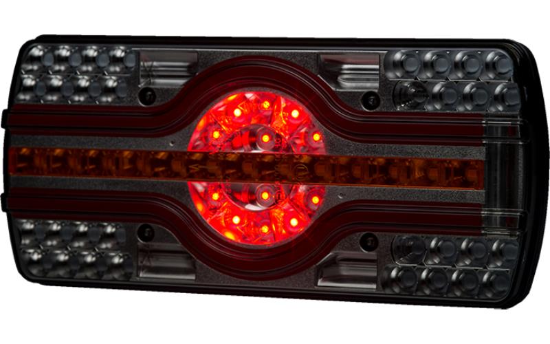 Multifunction Rear Lamp. Number Plate Light - Underarm (LED) White - Orange - Red 12 / 24V Left