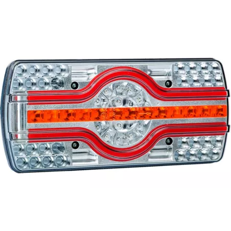 Feu Multifonction (LED) Blanc - Orange - Rouge 12 / 24V Droit