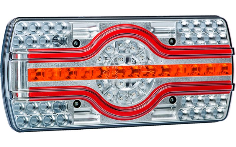 Feu Multifonction (LED) Blanc - Orange - Rouge 12 / 24V Droit