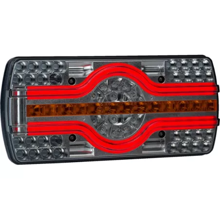 Lampa Zespolona Ze światłem Oświetlenia Tablicy Rejestracyjnej Dolne (LED) Biało - Pomarańczowo - Czerwony 12 / 24V Prawy